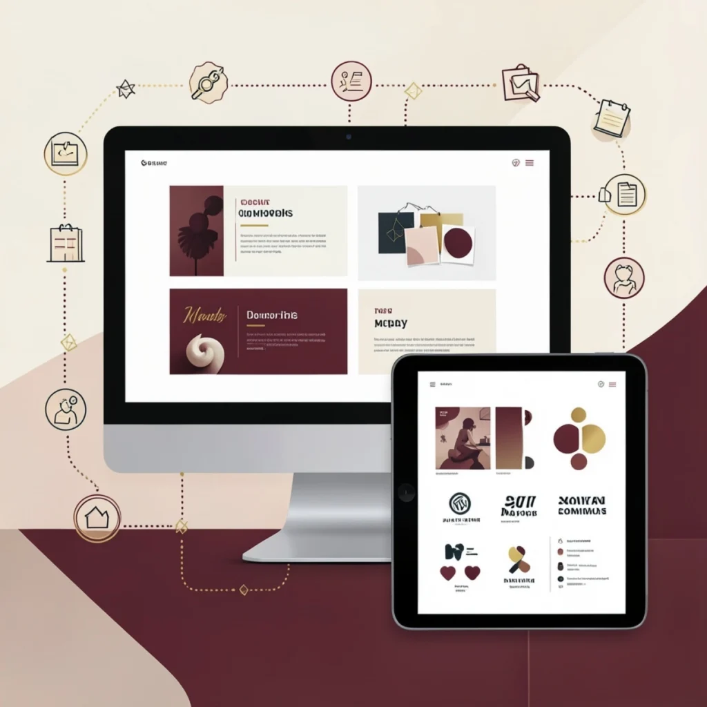 Canva presentation and brand identity designs