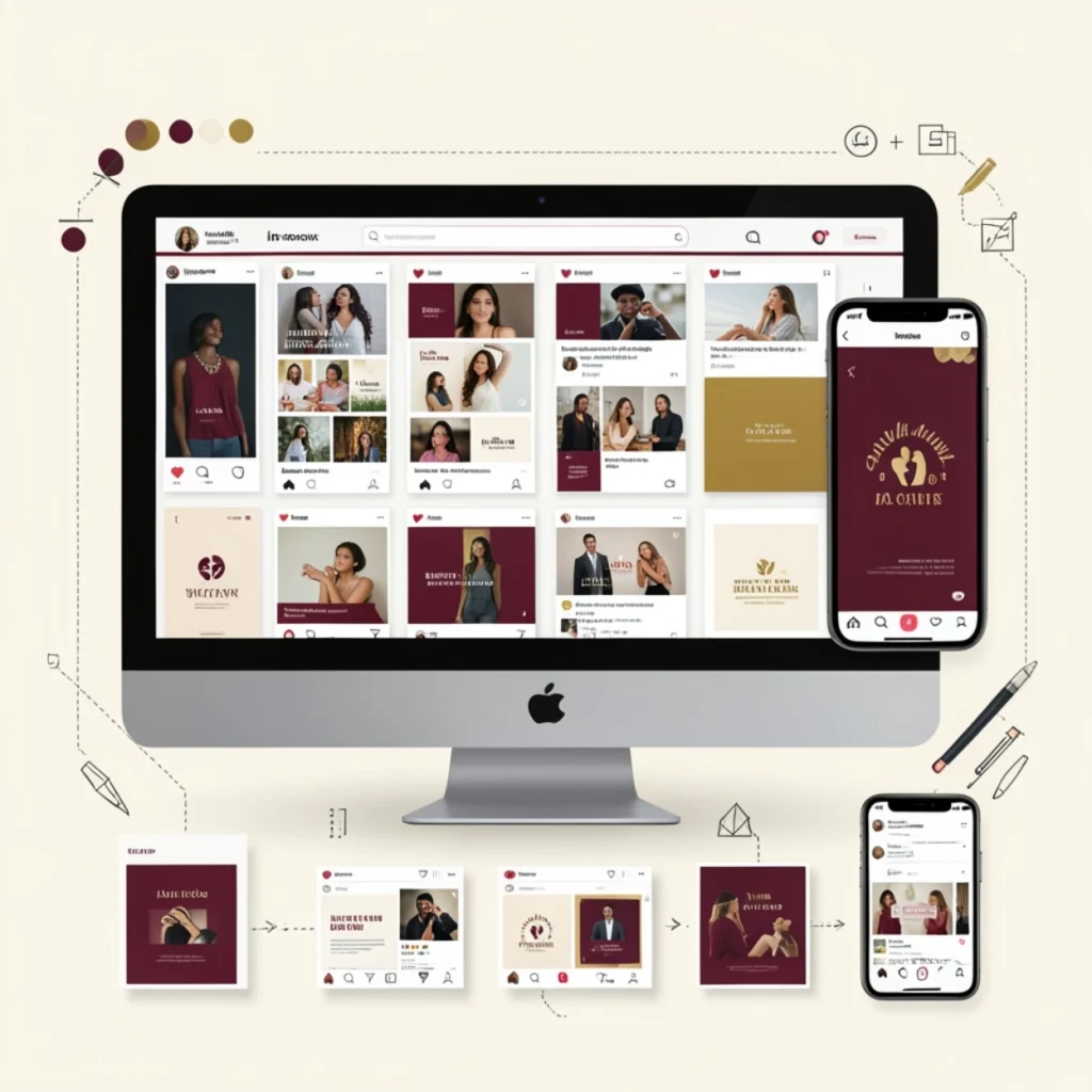 Canva social media design showcase for digital marketing